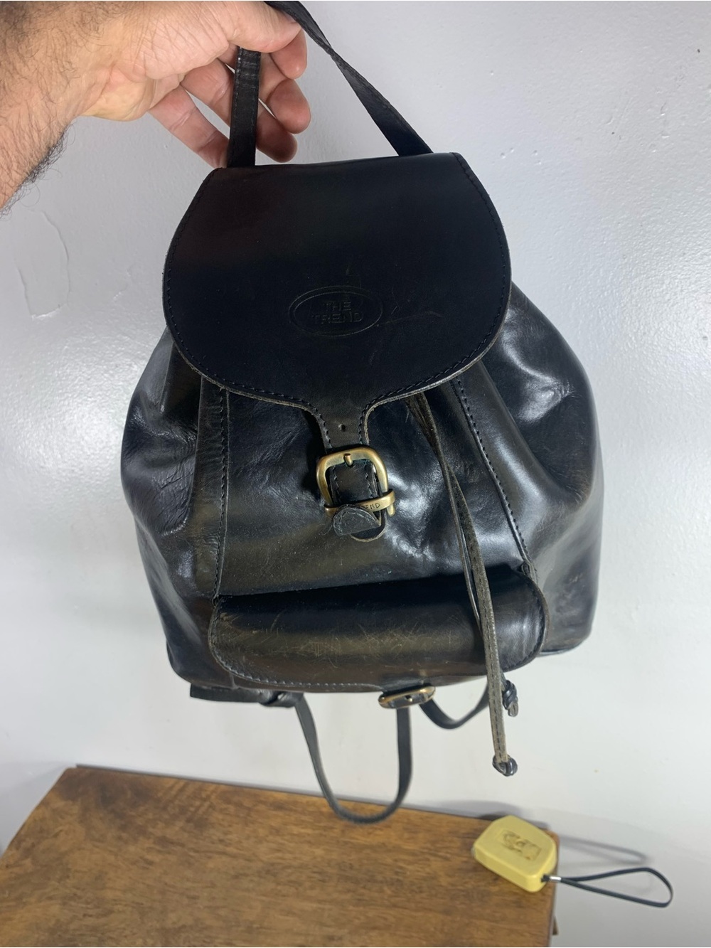 Vintage leather backpack